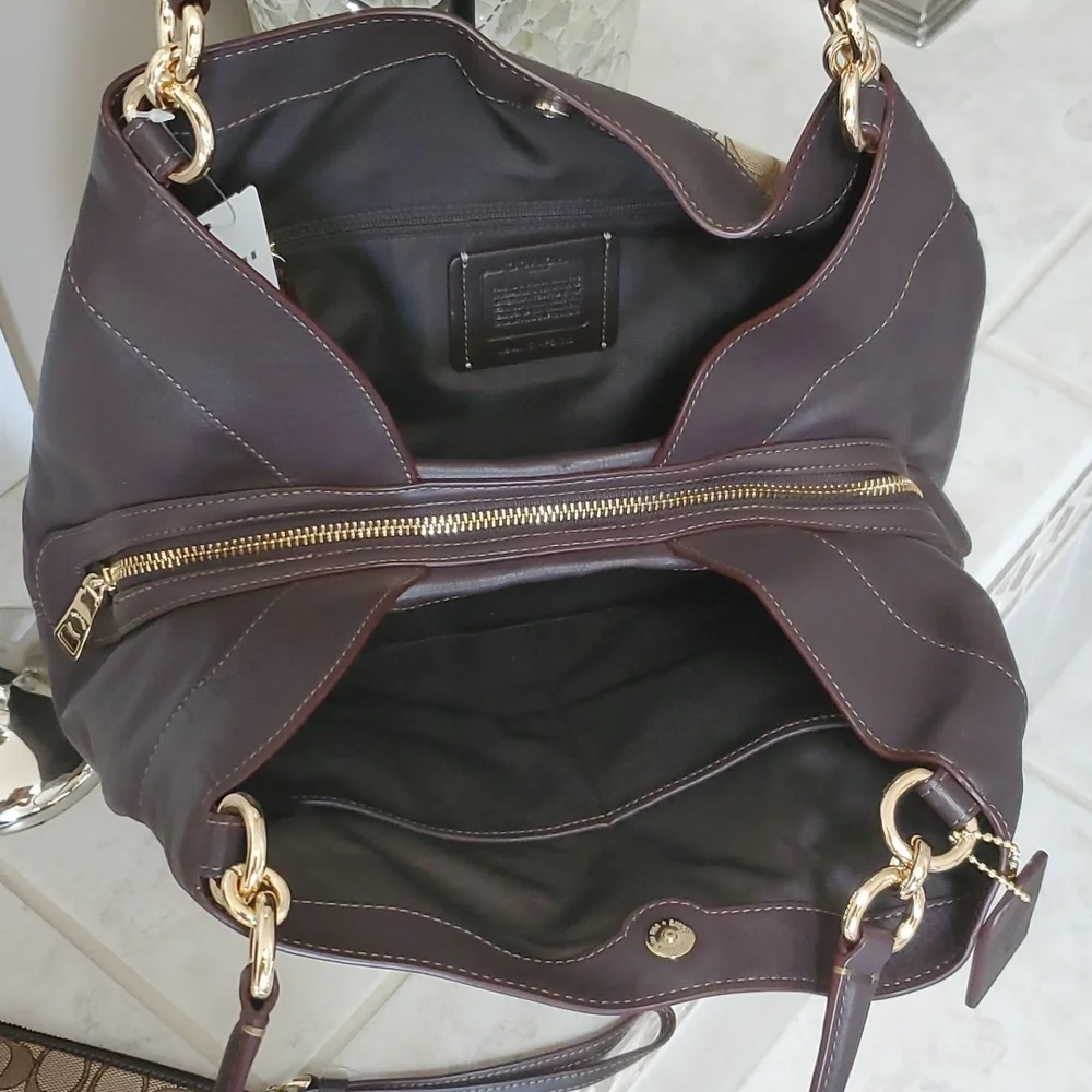 🤎🤎 COACH Lexy Signature Shoulder Bag & Matching Wristlet Wallet 🤎🤎